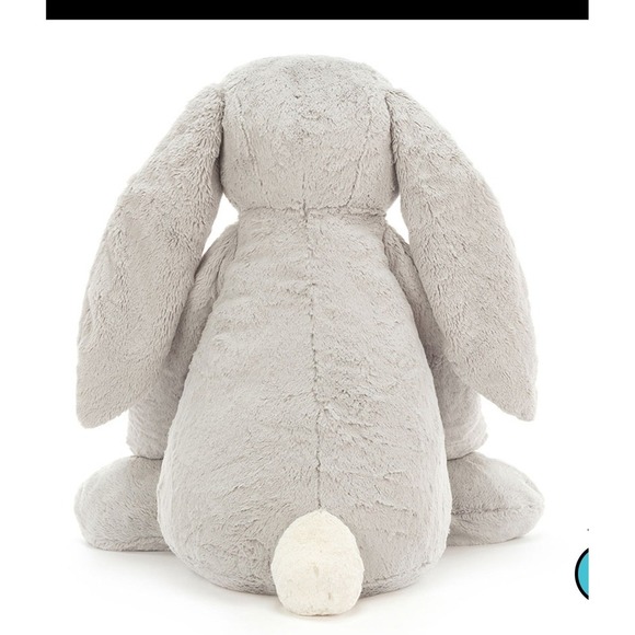 Jellycat Bashful Silver Bunny Rabbit Plush Stuffed Animal Toy 10' Inch - Picture 2 of 7